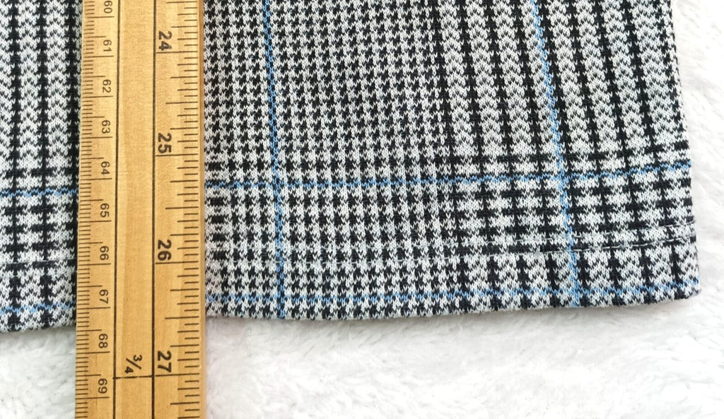 Topman Check T-Shirt Men's UK Size S Grey Crew Neck Gingham Easy Care