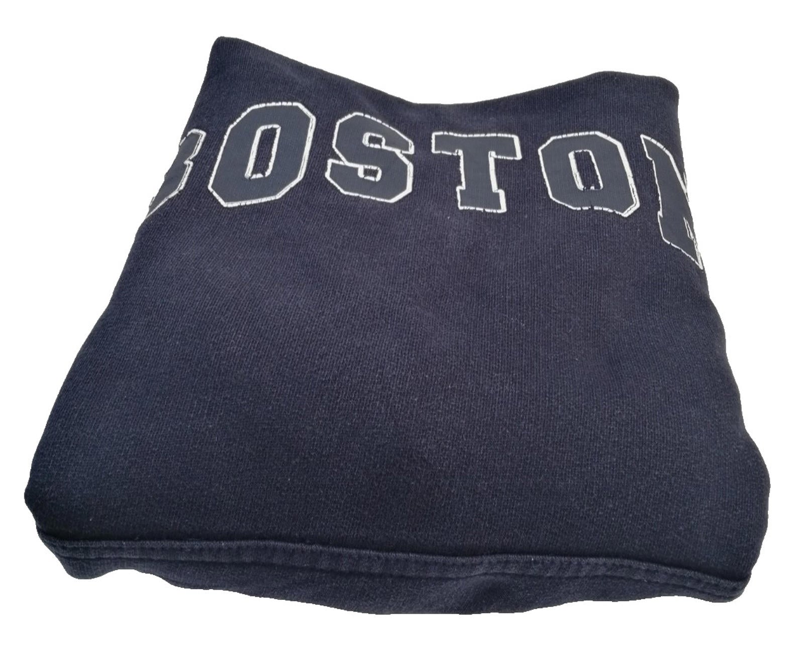 Boston Hoodie Men's Size M Navy Blue Jersey Hooded Pockets Sports