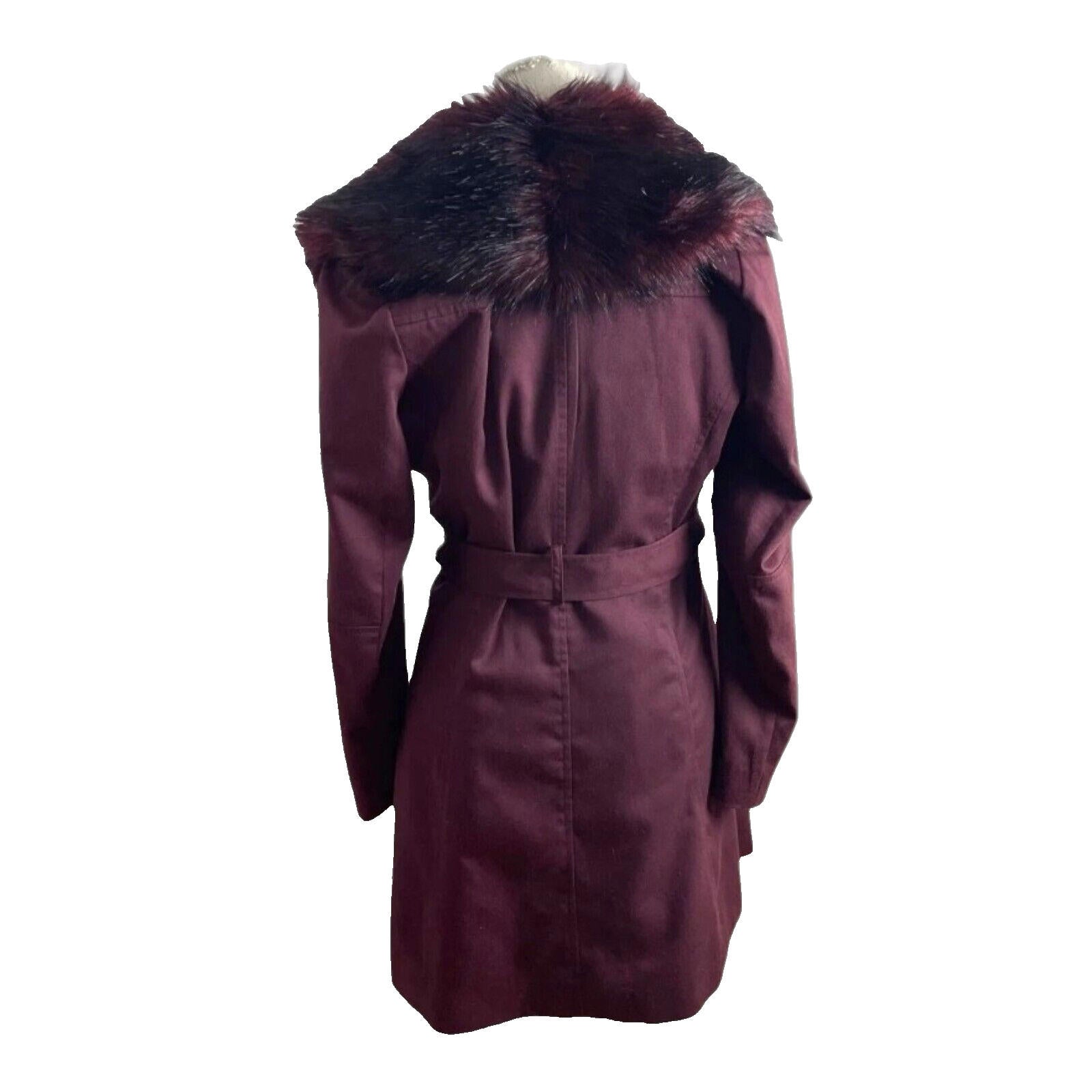 Atmosphere Fur Trim Coat Jacket Women's UK Size 10