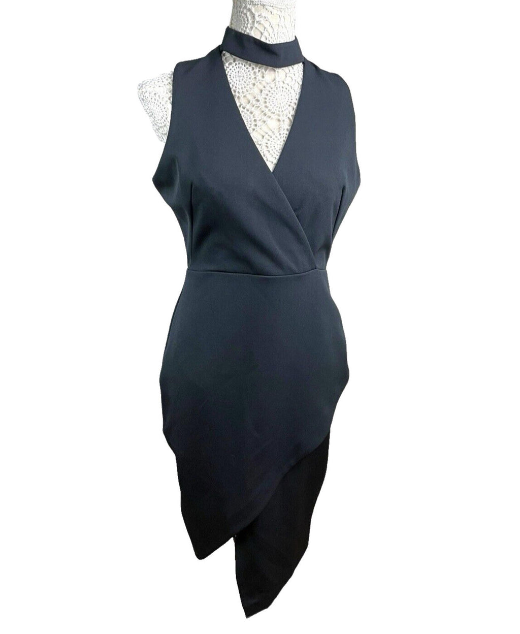River Island Black Midi Dress Collared Women’s UK Size 12