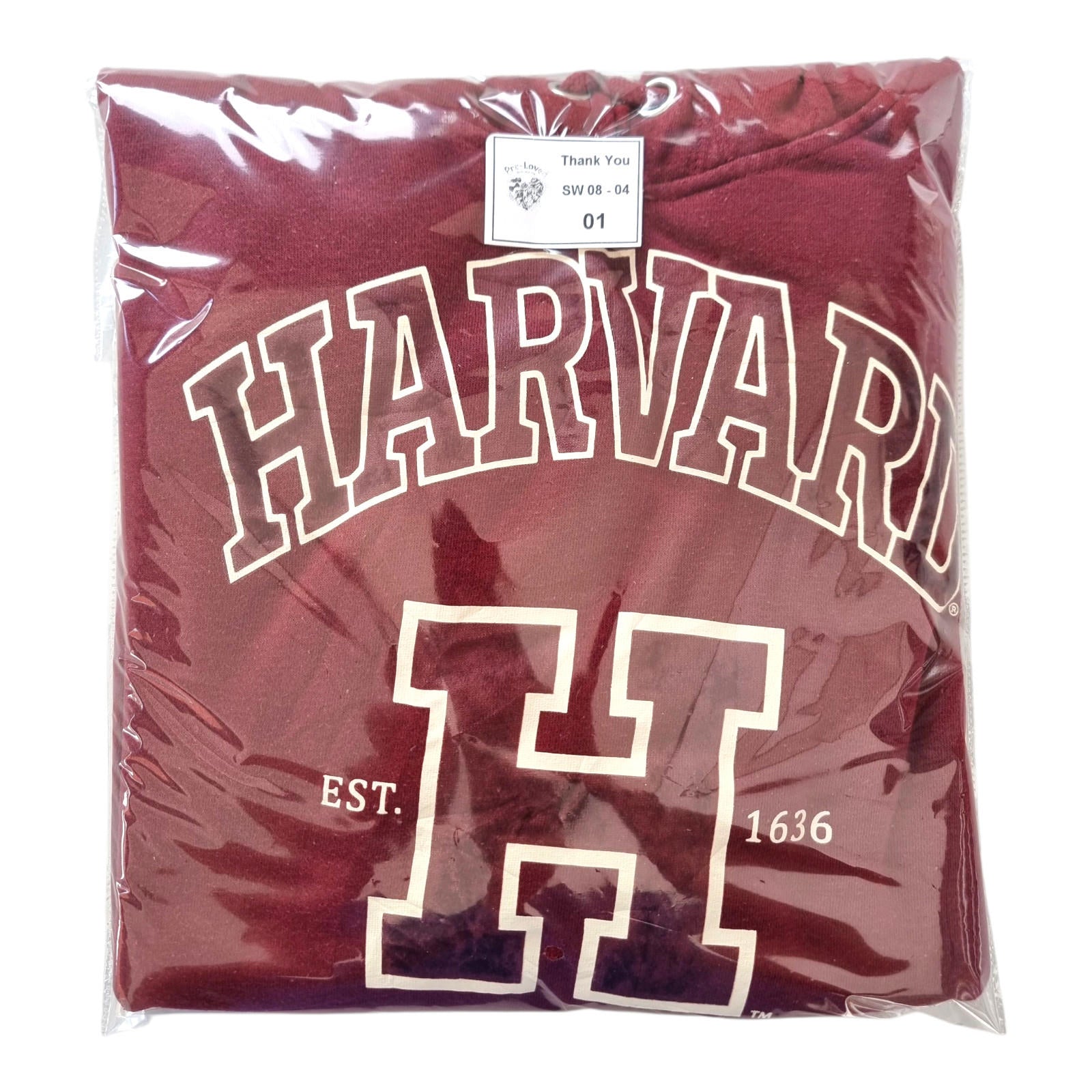 H&M Harvard Hoodie University Men's UK Size M Red Jersey Hooded Pockets Sports