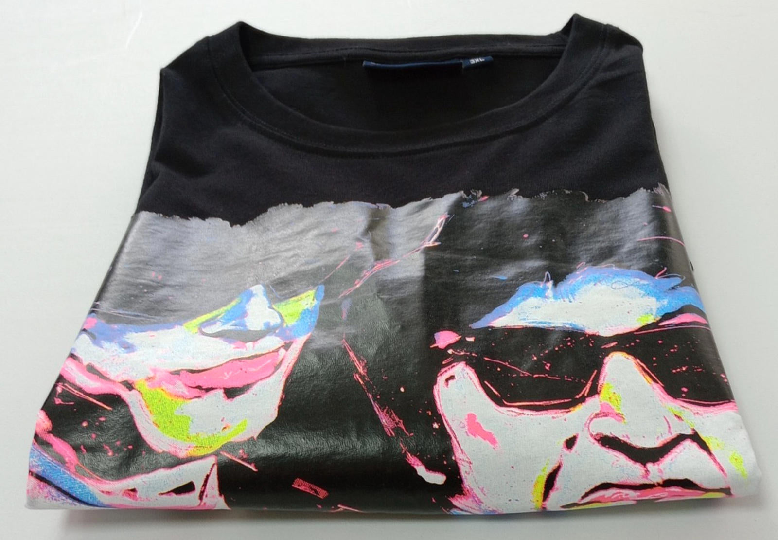 Blues Brothers Graphic Print T-Shirt Tall Men's UK Size 3XL Black 100% Cotton