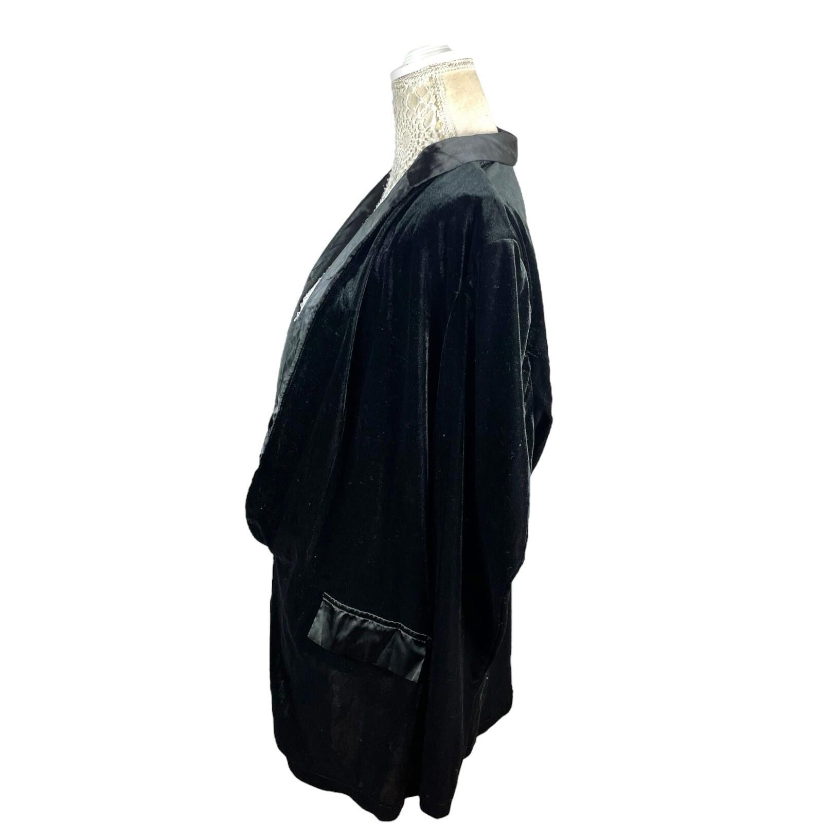 Shein Velour Blazer Jacket Women’s UK Size XL (14) Black