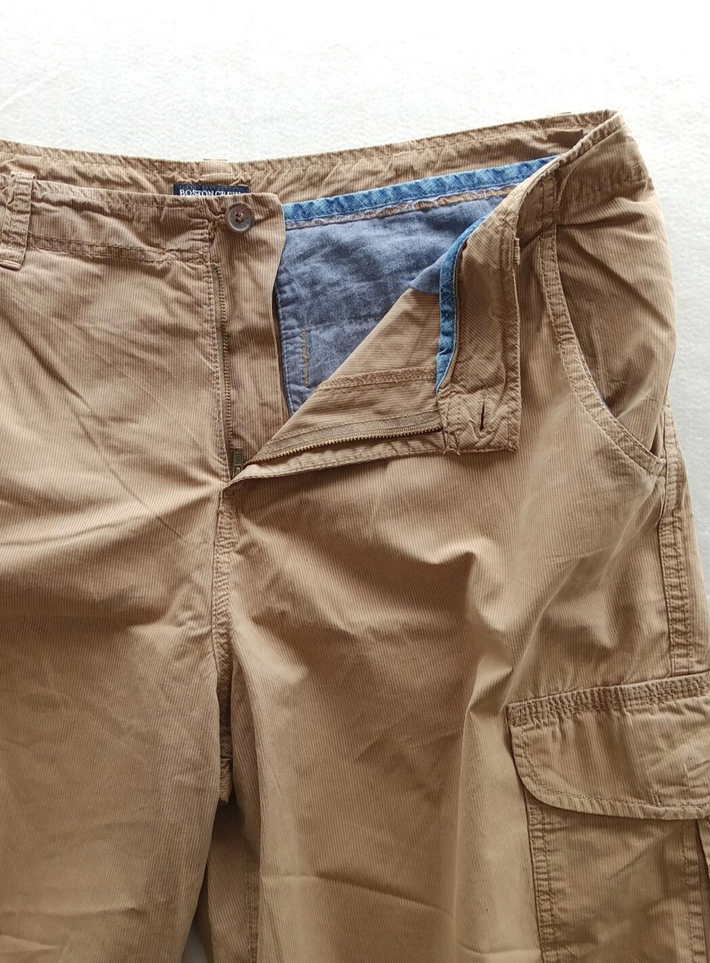 George Chino Shorts Men's UK Size Large Brown 100% Cotton Cargo Pockets