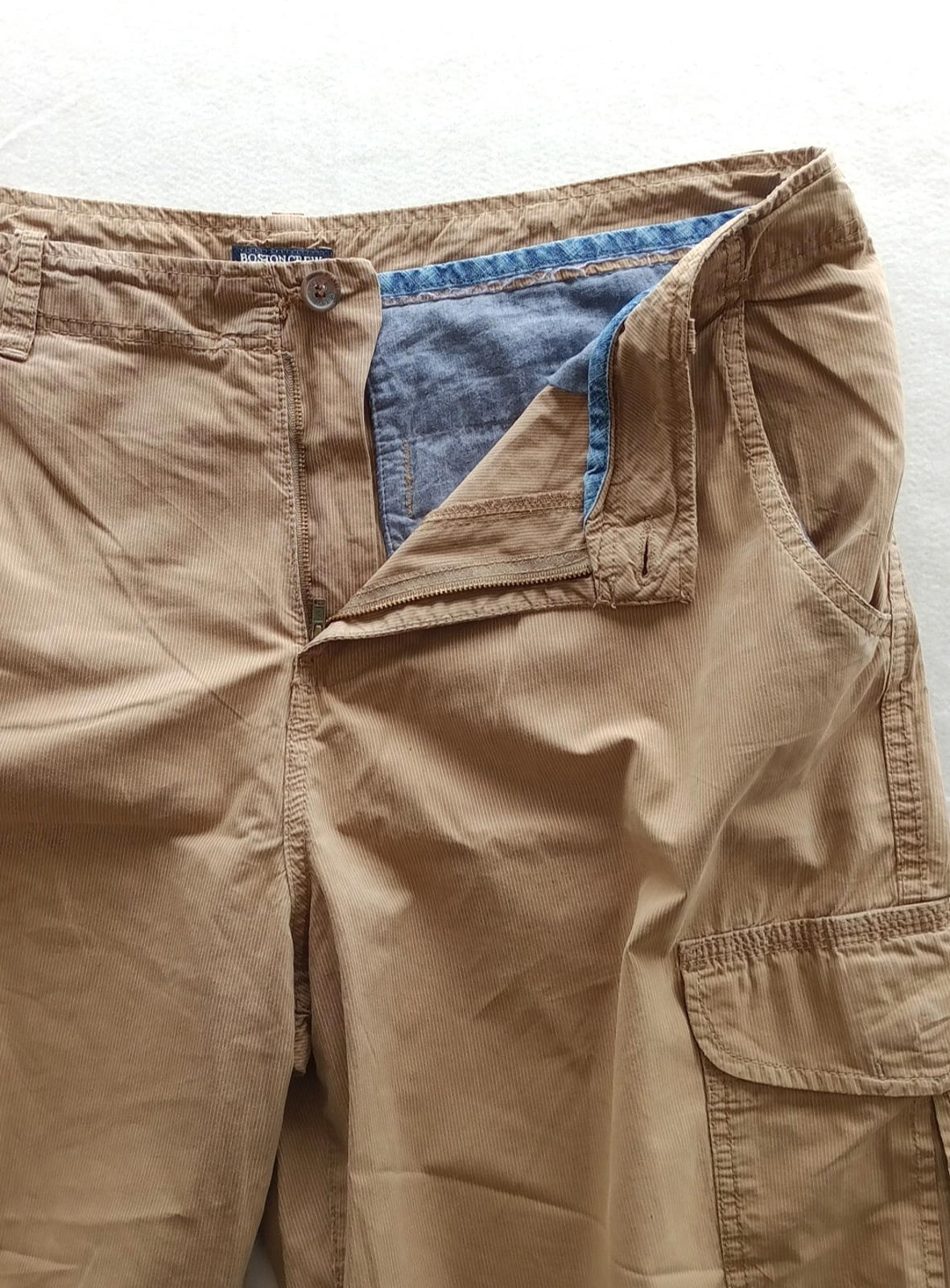 George Chino Shorts Men's UK Size Large Brown 100% Cotton Cargo Pockets