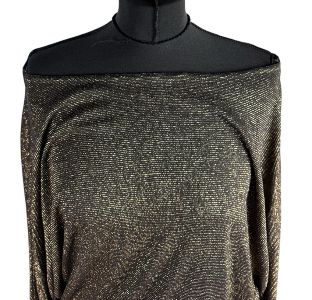 Nouvelle Collection Gold Sparkle Top Long Sleeve Relaxed Fit Women’s UK Size M