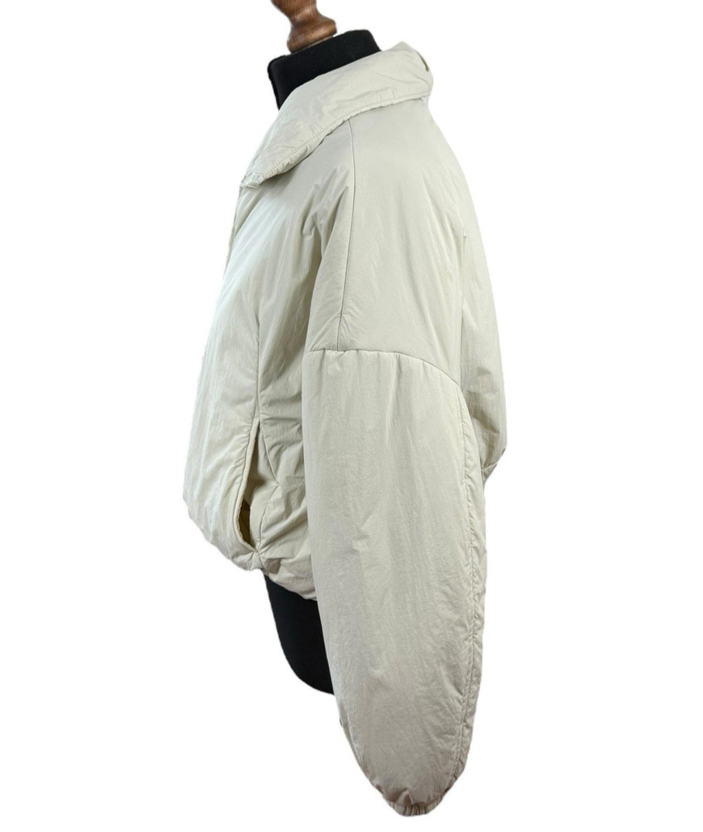 George Beige Puffer Jacket Cropped Collared Pockets Women’s UK Size XS 4-6