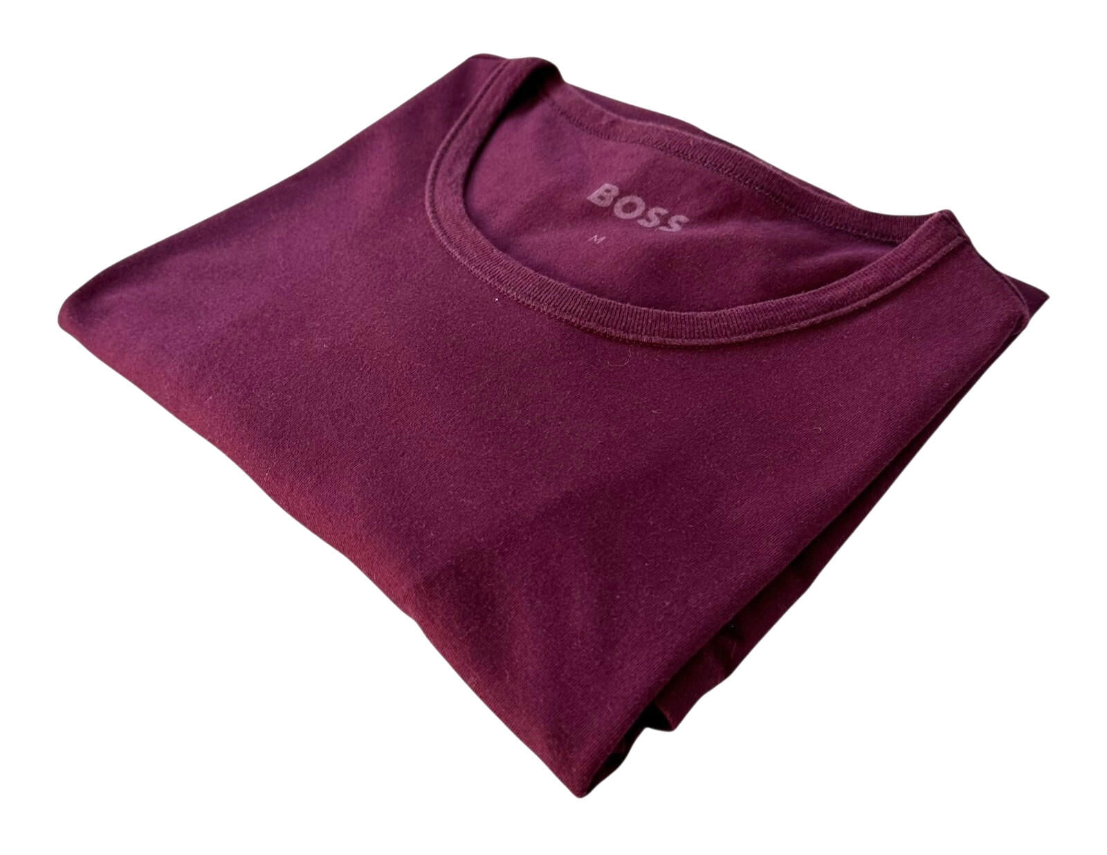 Hugo Boss T-Shirt Men's UK Size M Purple Short Sleeve Embroidered Logo Summer