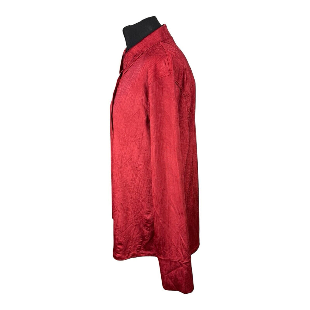 Next Satin Shirt Blouse Women’s UK Size 20 Long Sleeve Collared Red