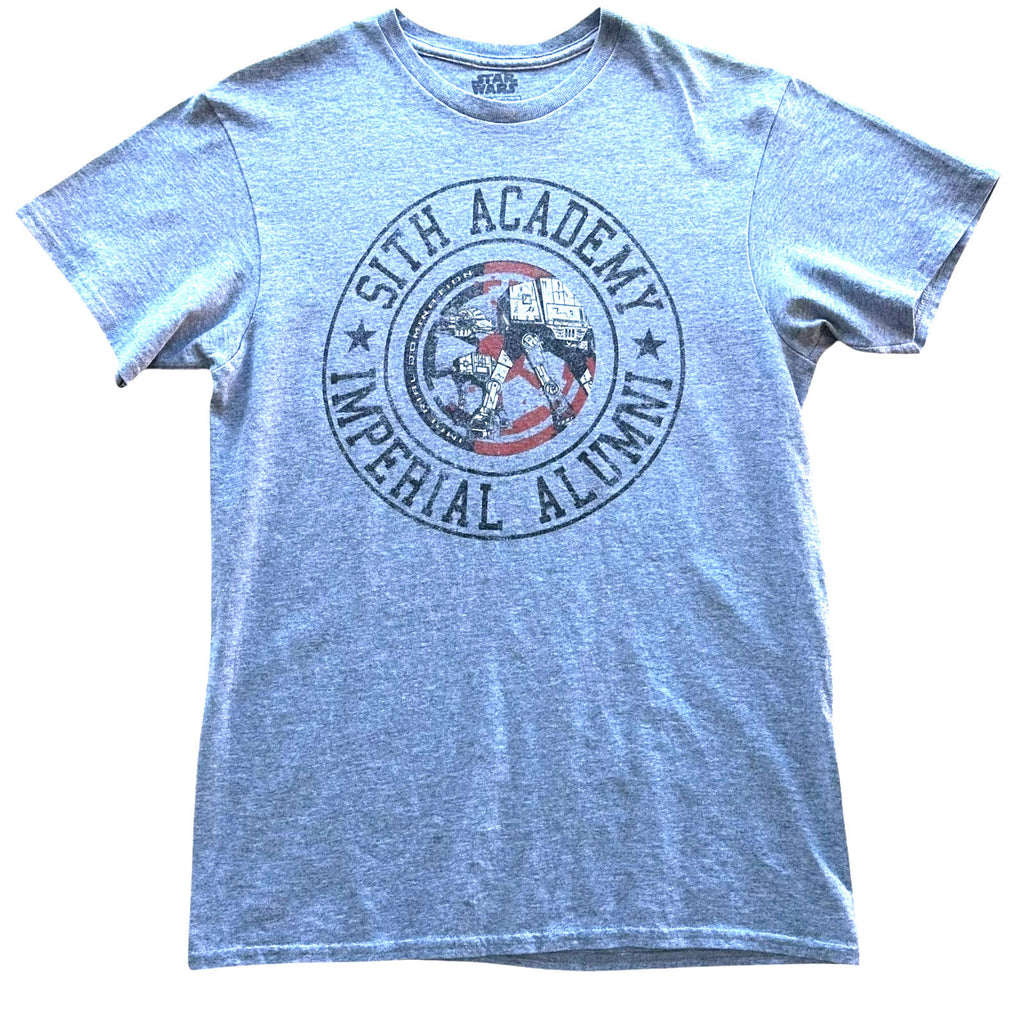Star Wars T-Shirt Men's UK Size M Grey Imperial Alumni Crew Neck Graphic Print
