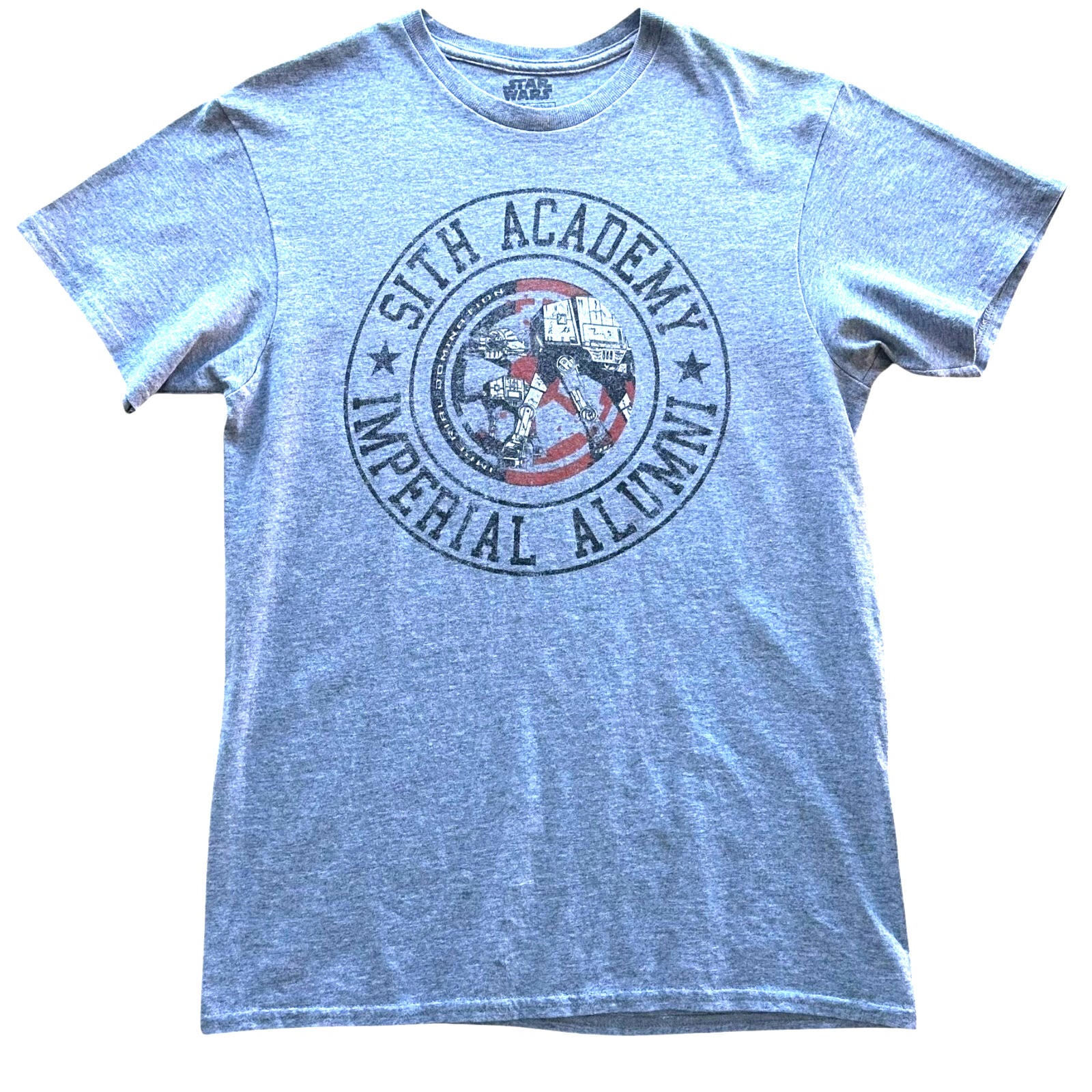 Star Wars T-Shirt Men's UK Size M Grey Imperial Alumni Crew Neck Graphic Print