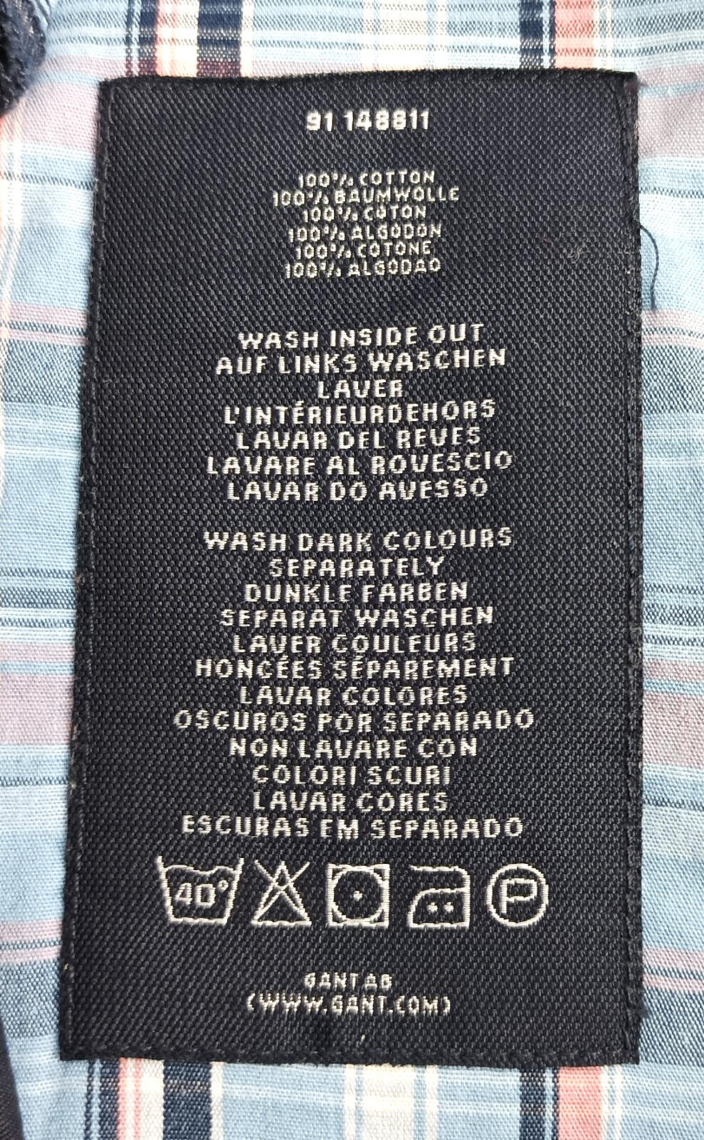 Gant Jeans Men's UK W30 L30 Navy Blue Chinos Denim Pockets 100% Cotton