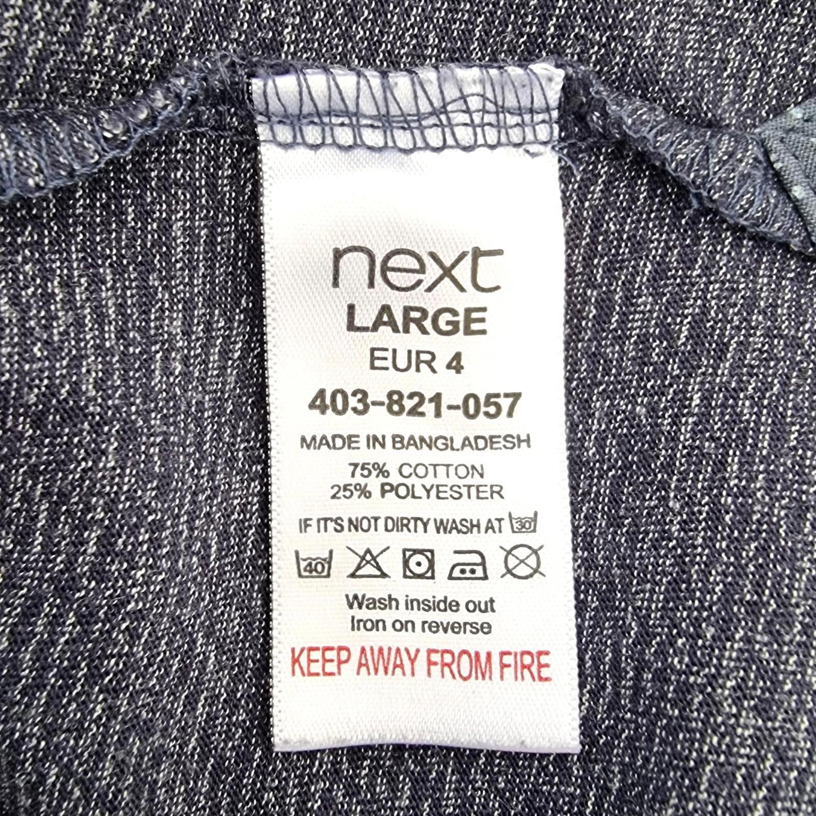 Next Polo Shirt Blue Smart Casual Pocket Men's UK Size Large L