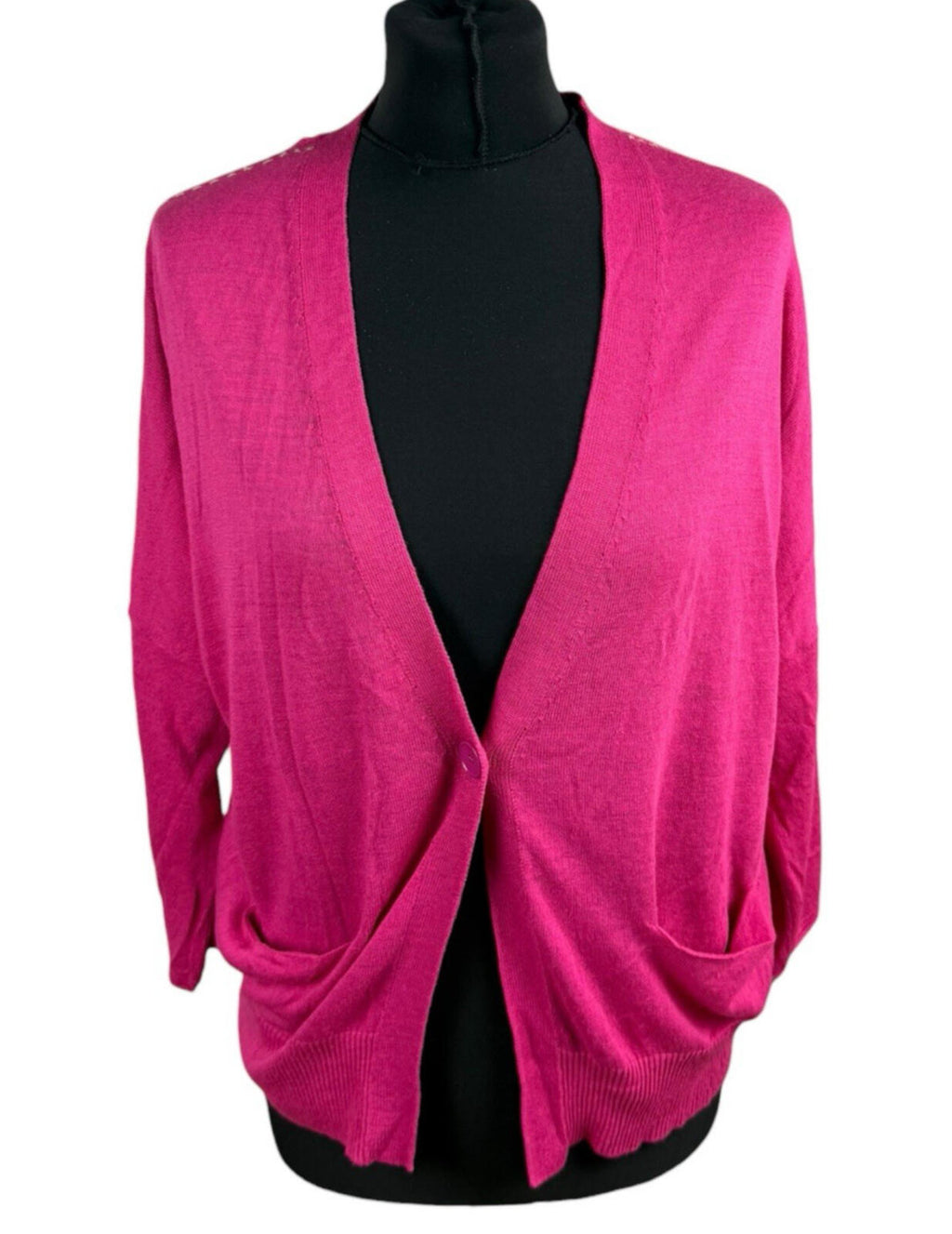 United Colours of Benetton Cardigan Women’s UK One size Lightweight Bright Pink