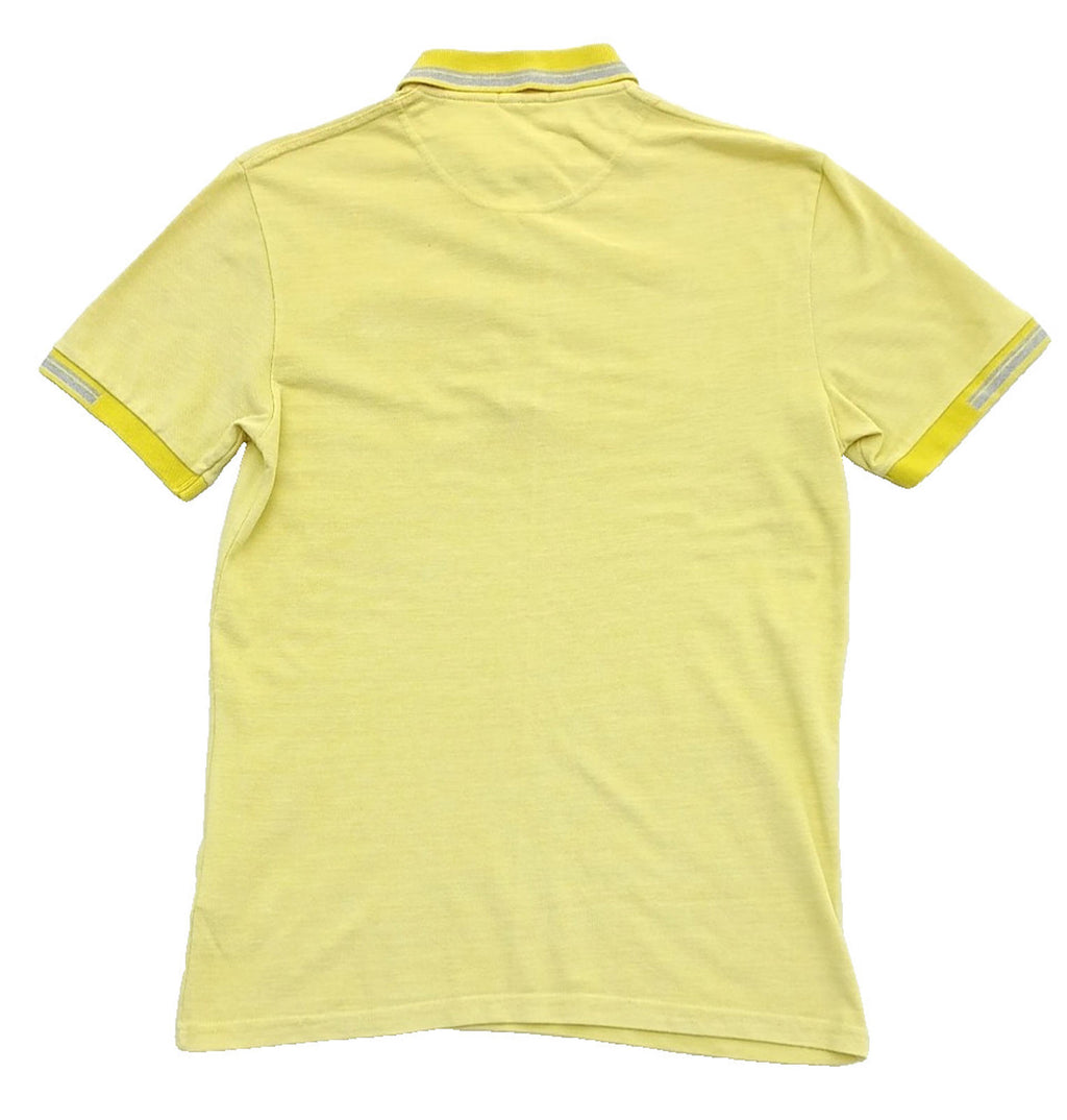 Hugo Boss Polo Shirt Men's UK Size L Yellow Short Sleeve 100% Cotton Easy Care