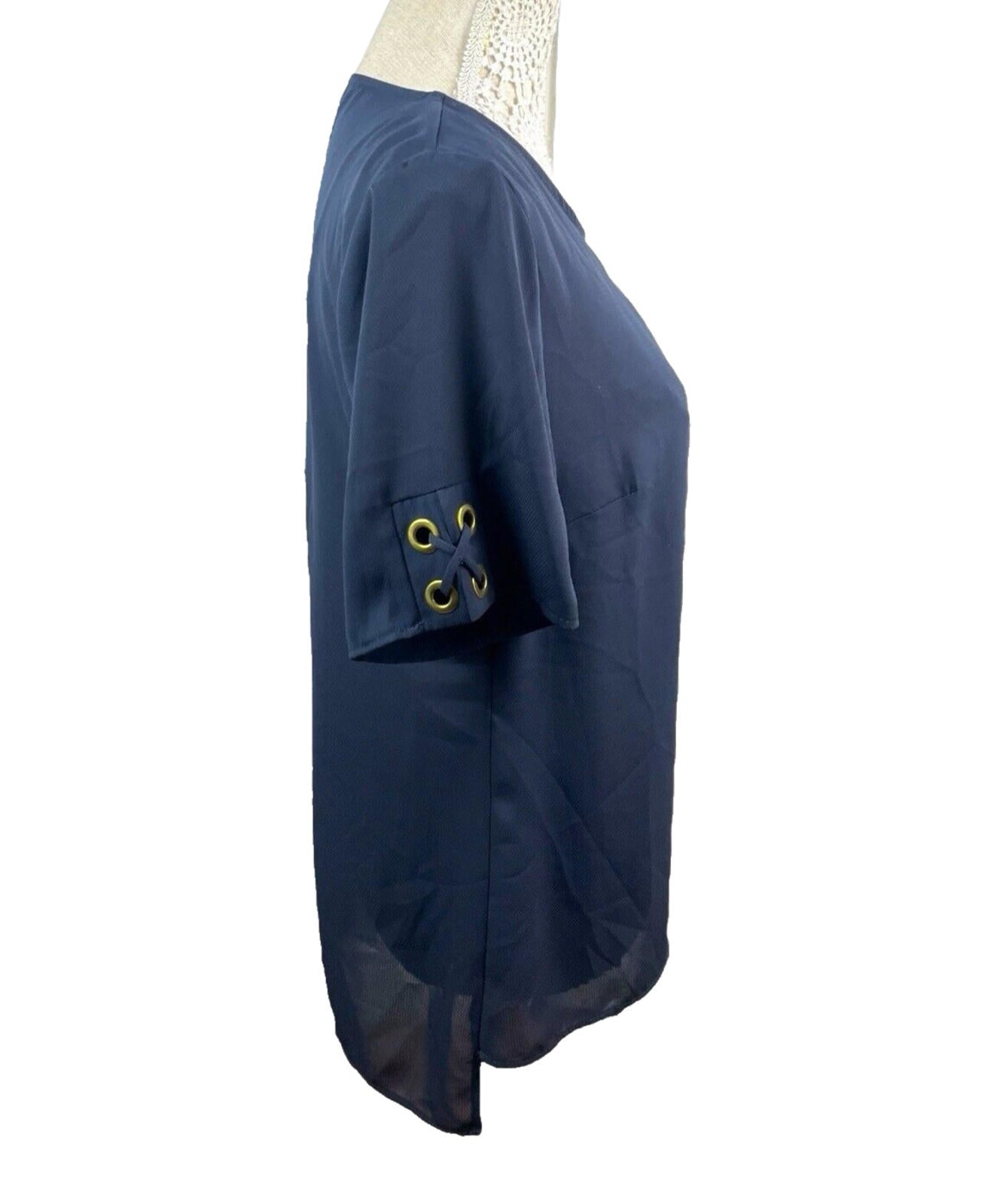 F&F Navy Blue Chiffon Top Nortical Theme Women’s UK Size 12