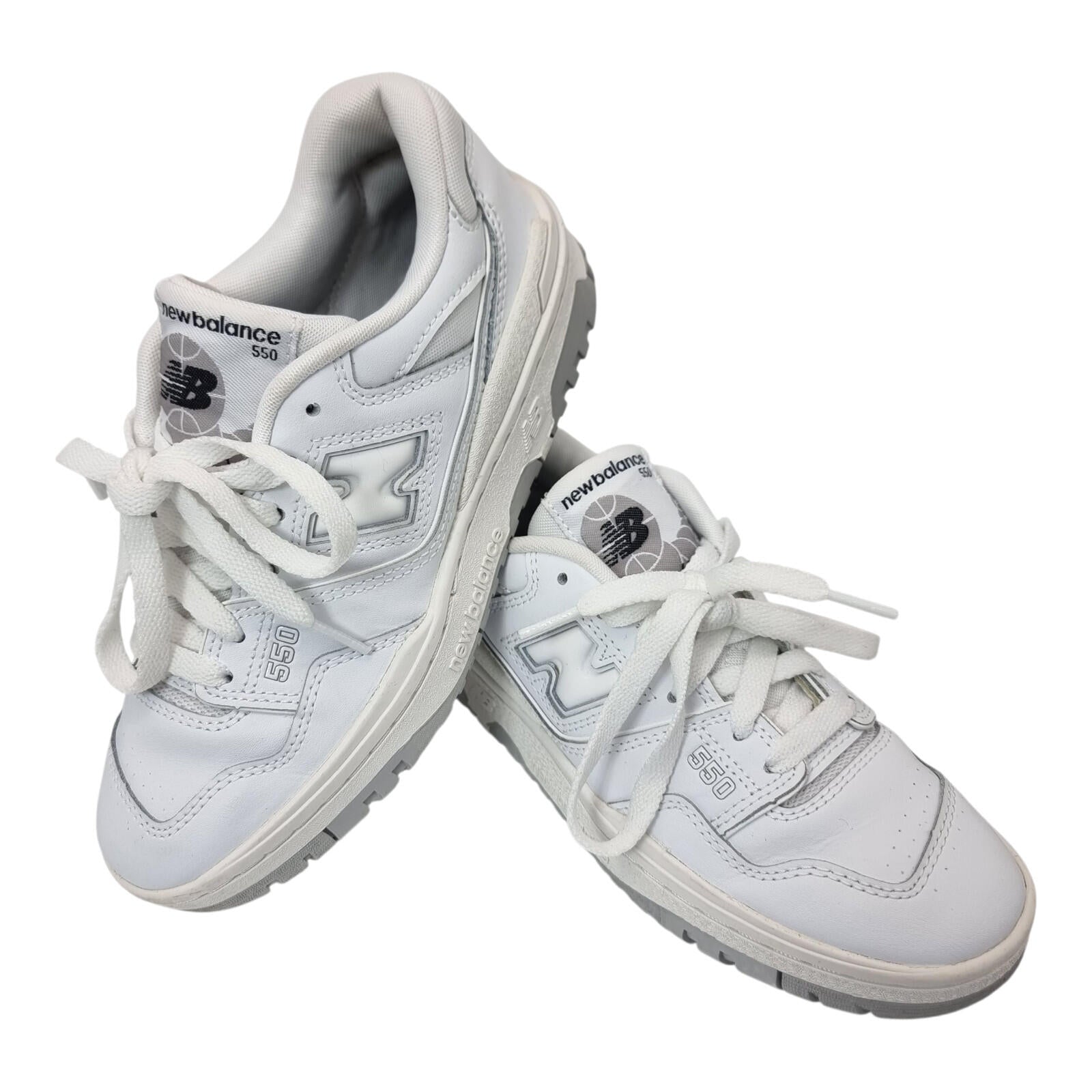 New Balance 550 Trainers Women's UK Size 4 White Grey Colorway Shoe Sneakers