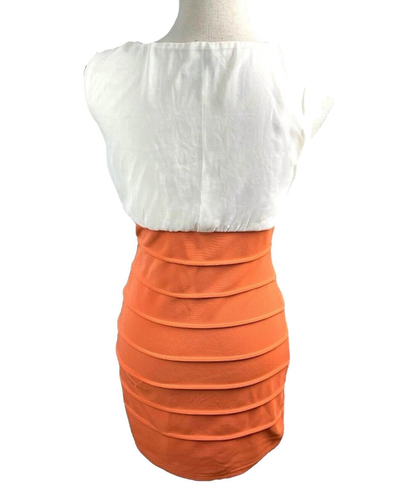 AX Paris Burnt Orange Midi Dress Bodycon Women’s UK Size 10