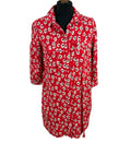Next Petite Red Shirt Blouse Animal Print Women’s UK Size 12 PETITE