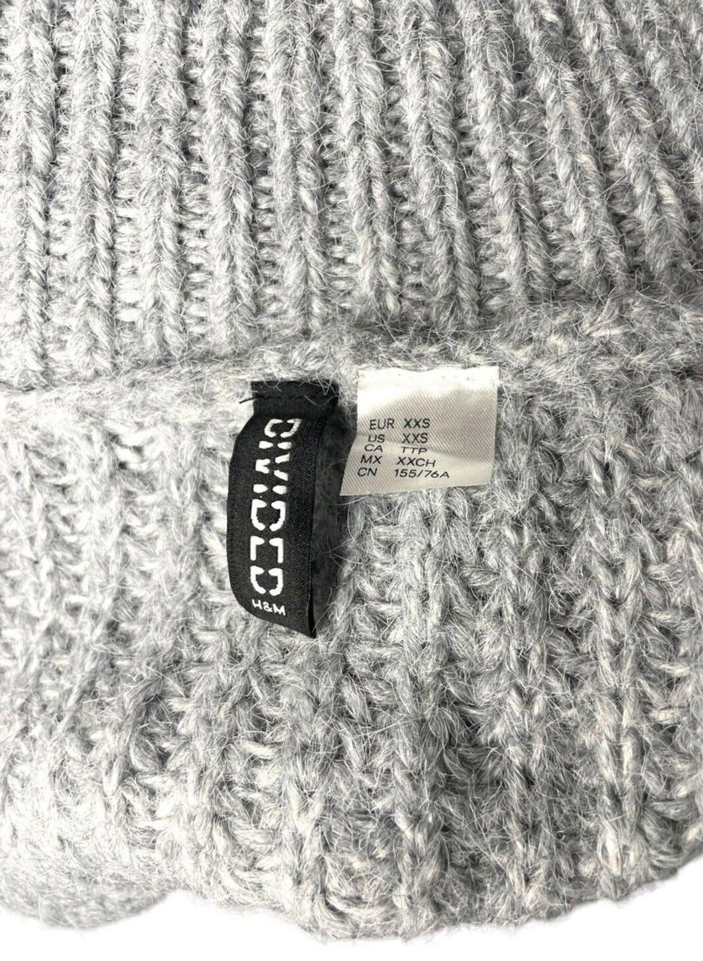 Divided Grey Marl Rib Knit Oversized Cardigan Collared Women’s UK Size XXS