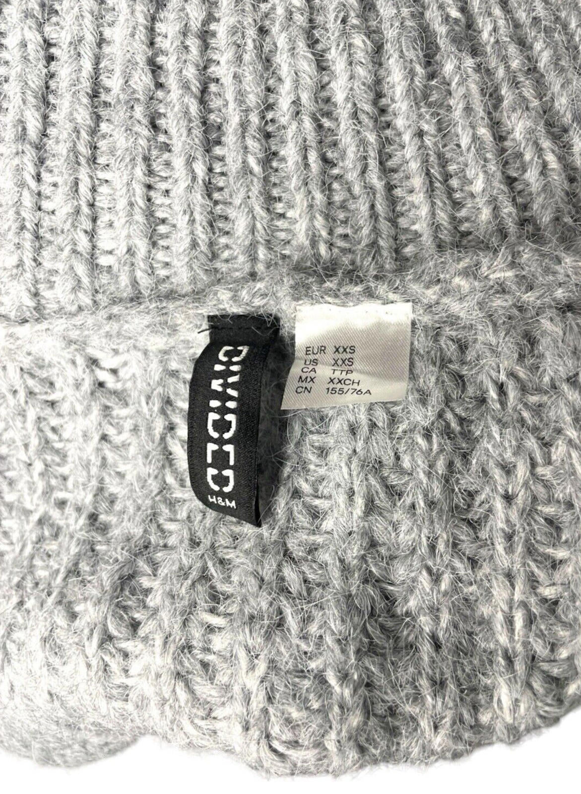 Divided Grey Marl Rib Knit Oversized Cardigan Collared Women’s UK Size XXS