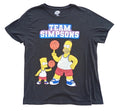 Team Simpsons Graphic Print T-Shirt Men's UK Size L Black Crew Neck Basketball