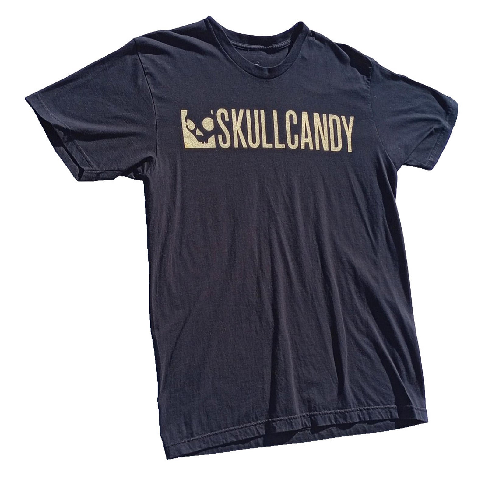 Skull Candy Graphic Print T-Shirt Men's UK Size XL Black Crew Neck 100% Cotton