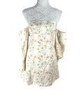 Pretty Little Thing Mini Dress Floral Off Shoulder Women's UK Size 8