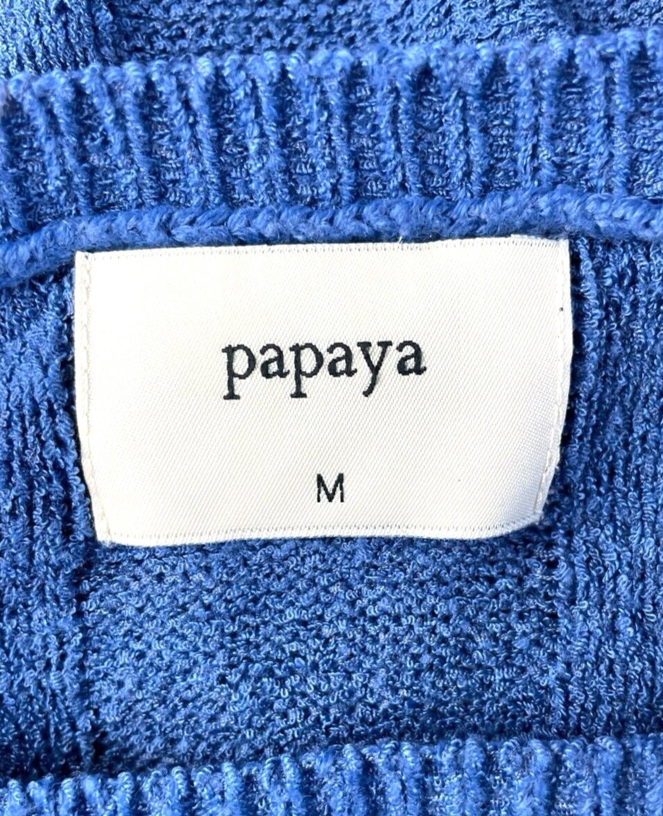 Papaya Jumper Blue Knit Textured detail Women's UK Size M