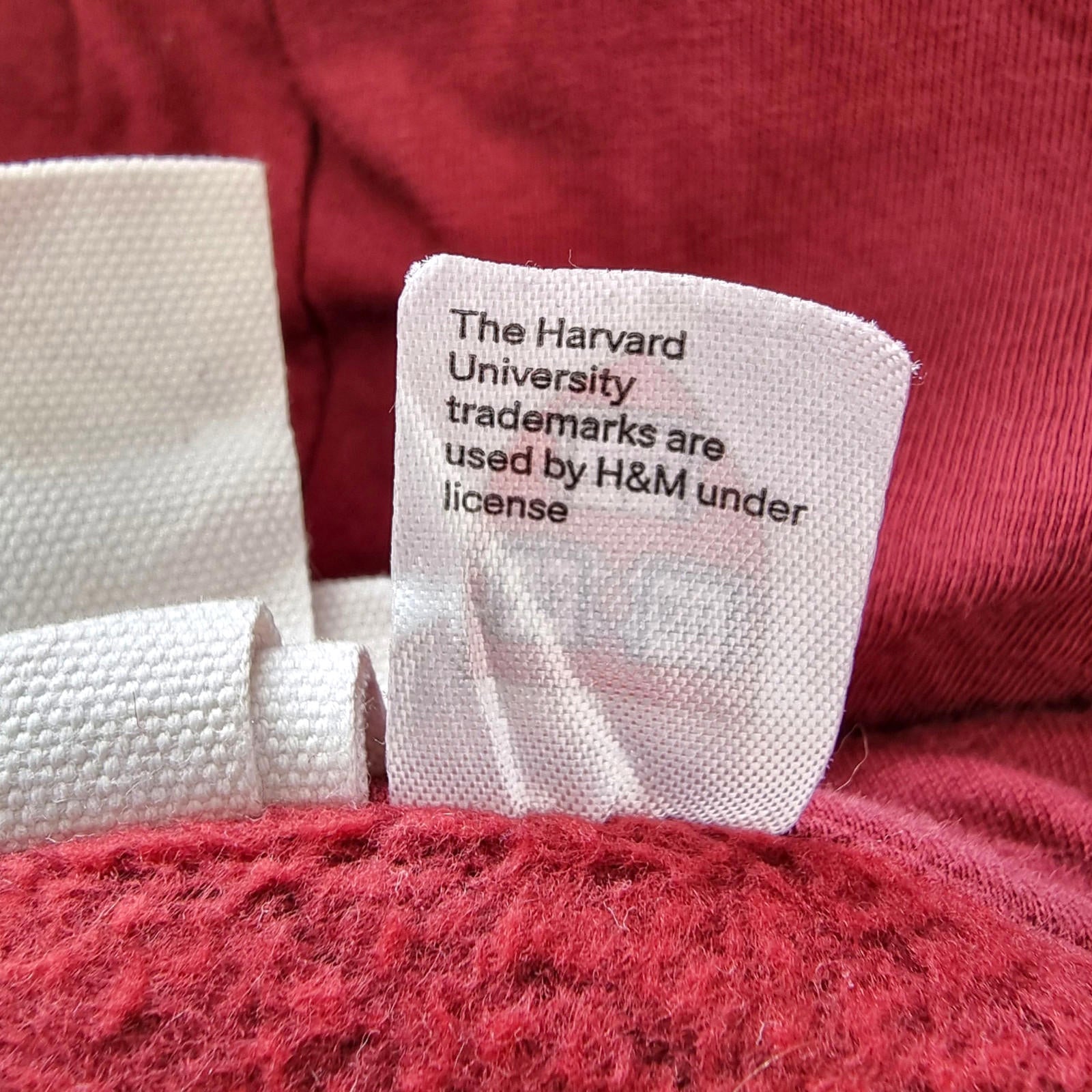 H&M Harvard Hoodie University Men's UK Size M Red Jersey Hooded Pockets Sports
