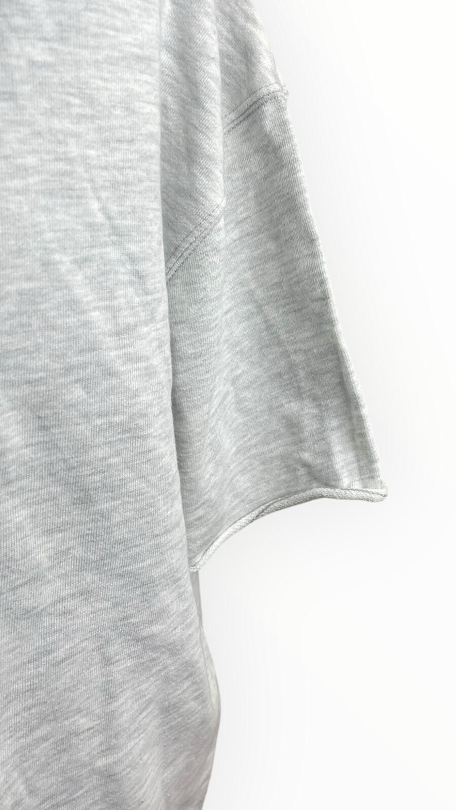 Zara Jersey T-Shirt Top Women’s UK Size S Oversized Light Grey Crew Neck