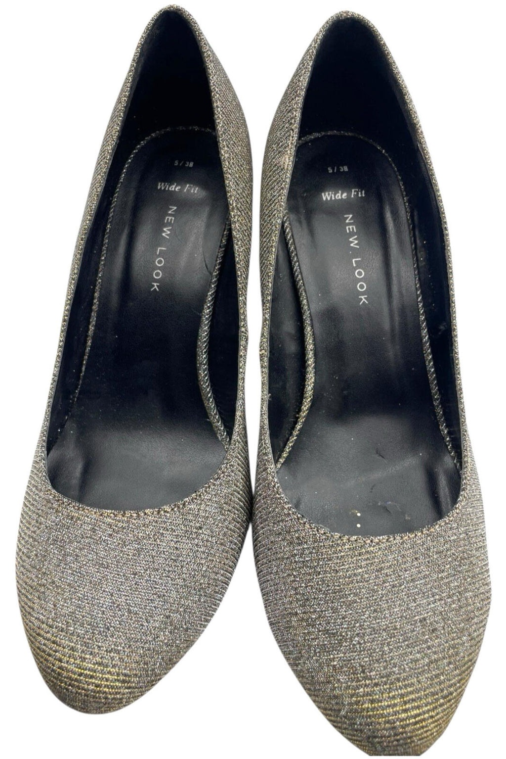 New Look Widefit Shoes UK Size 5 Stiletto Heel Round Toe Sparkle