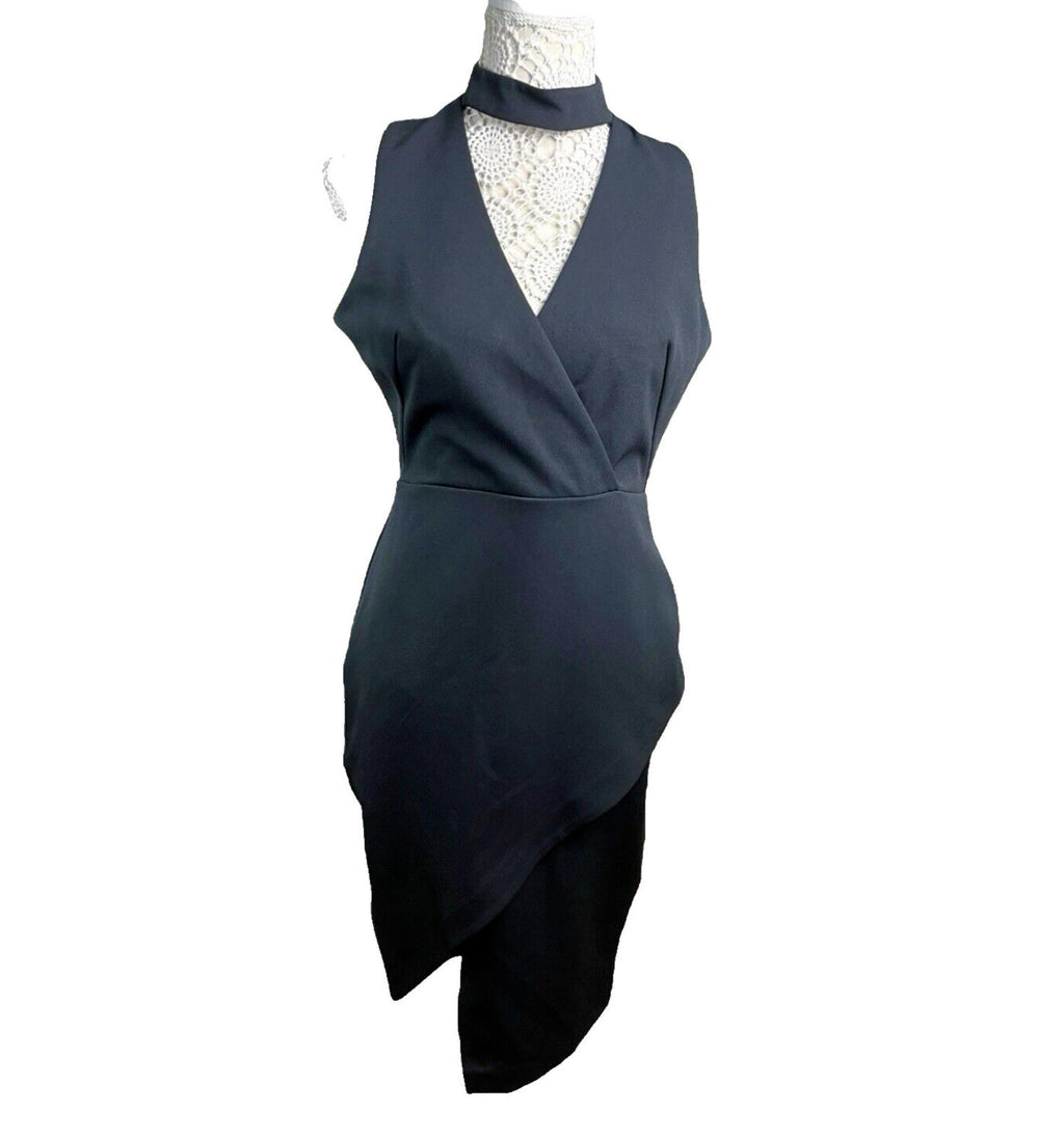 River Island Black Midi Dress Collared Women’s UK Size 12