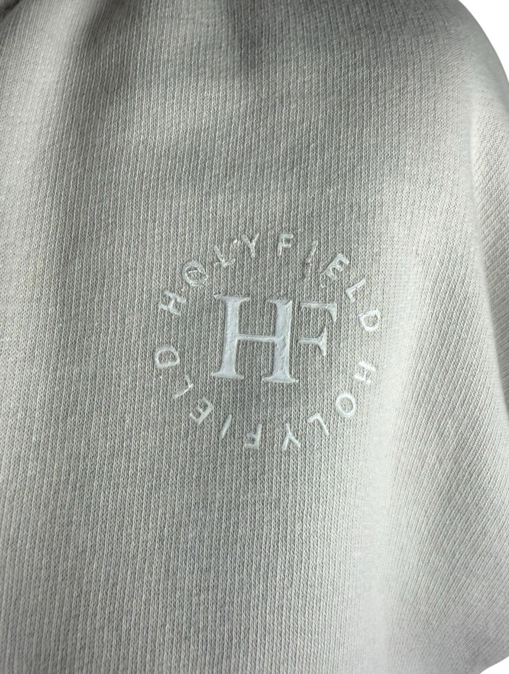 Holyfield Beige Cropped Hoodie Zip Front Quilted Arm Girls UK Age 14-15