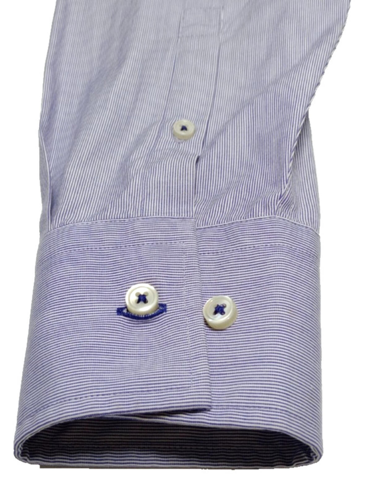 Hugo Boss Shirt Men's UK Size S Blue Stripe 100% Cotton Easy Care Slim Fit