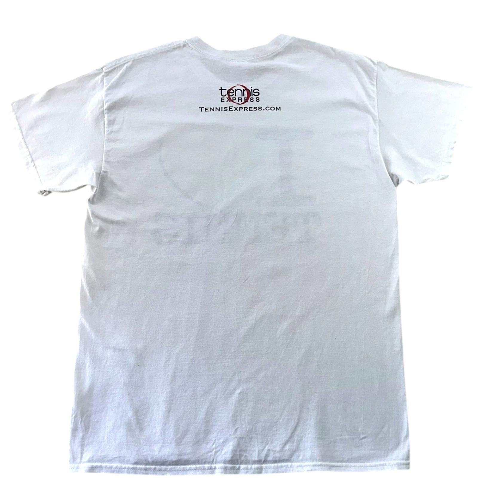 I Love Tennis T-Shirt Men's UK Size L White Graphic Print Short Sleeve Crew Neck