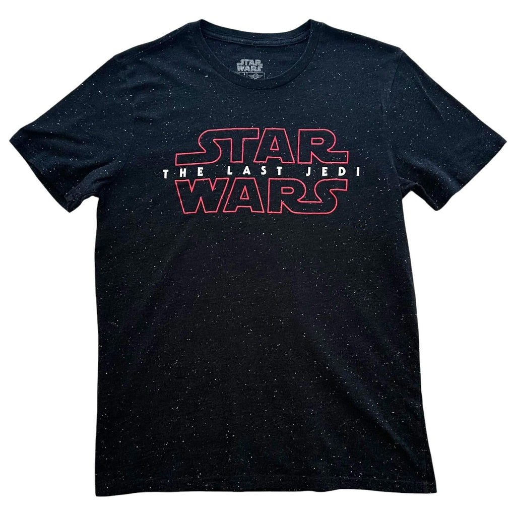 Star Wars T-Shirt Last Jedi Black Graphic Print Men's UK Size Medium M