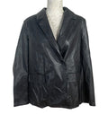 Pretty Little Thing Faux Leather Jacket Oversized Black Women's UK Size 8