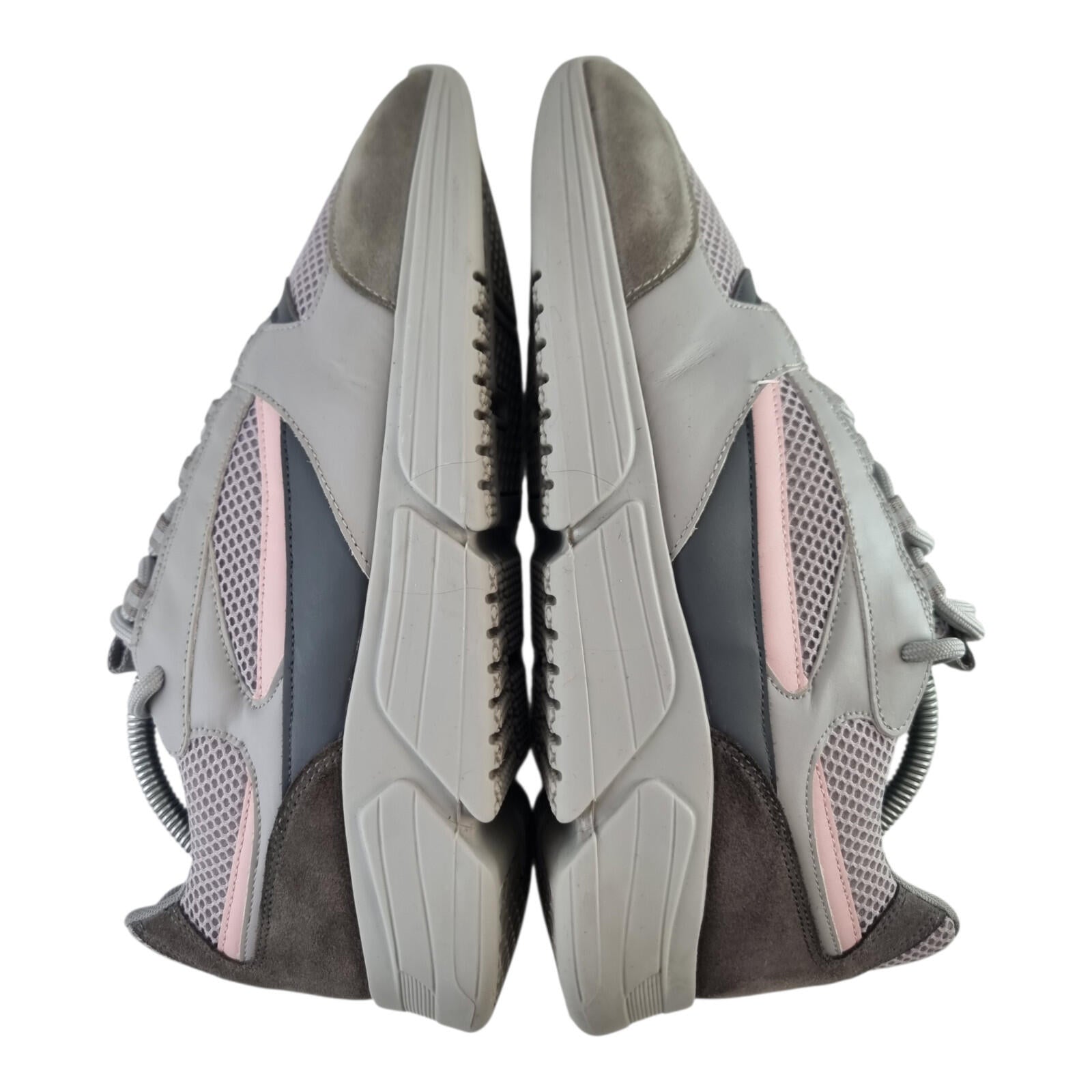 Belier A Sport Runner Trainer Men's UK Size 8 Low Top Grey Pink Sneakers