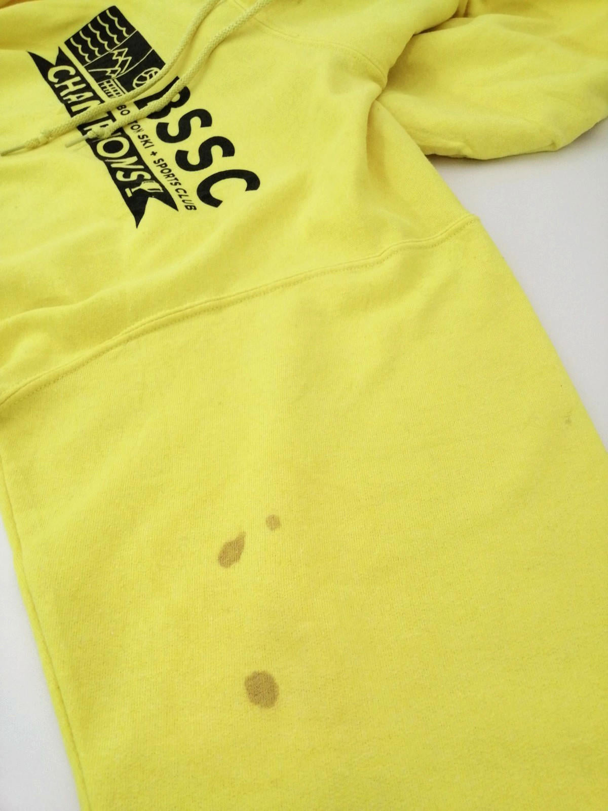 Boston BSSC Champions Hoodie Men's Size M Yellow Jersey Hooded Pockets Sports