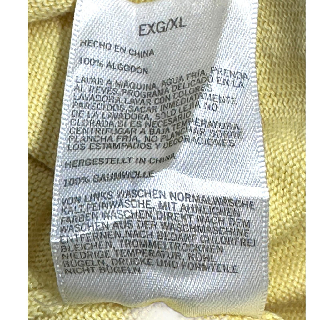 Nautica Knit Jumper Men's UK Size XL Yellow Long Sleeve 1/4 Zip Embroidered Logo