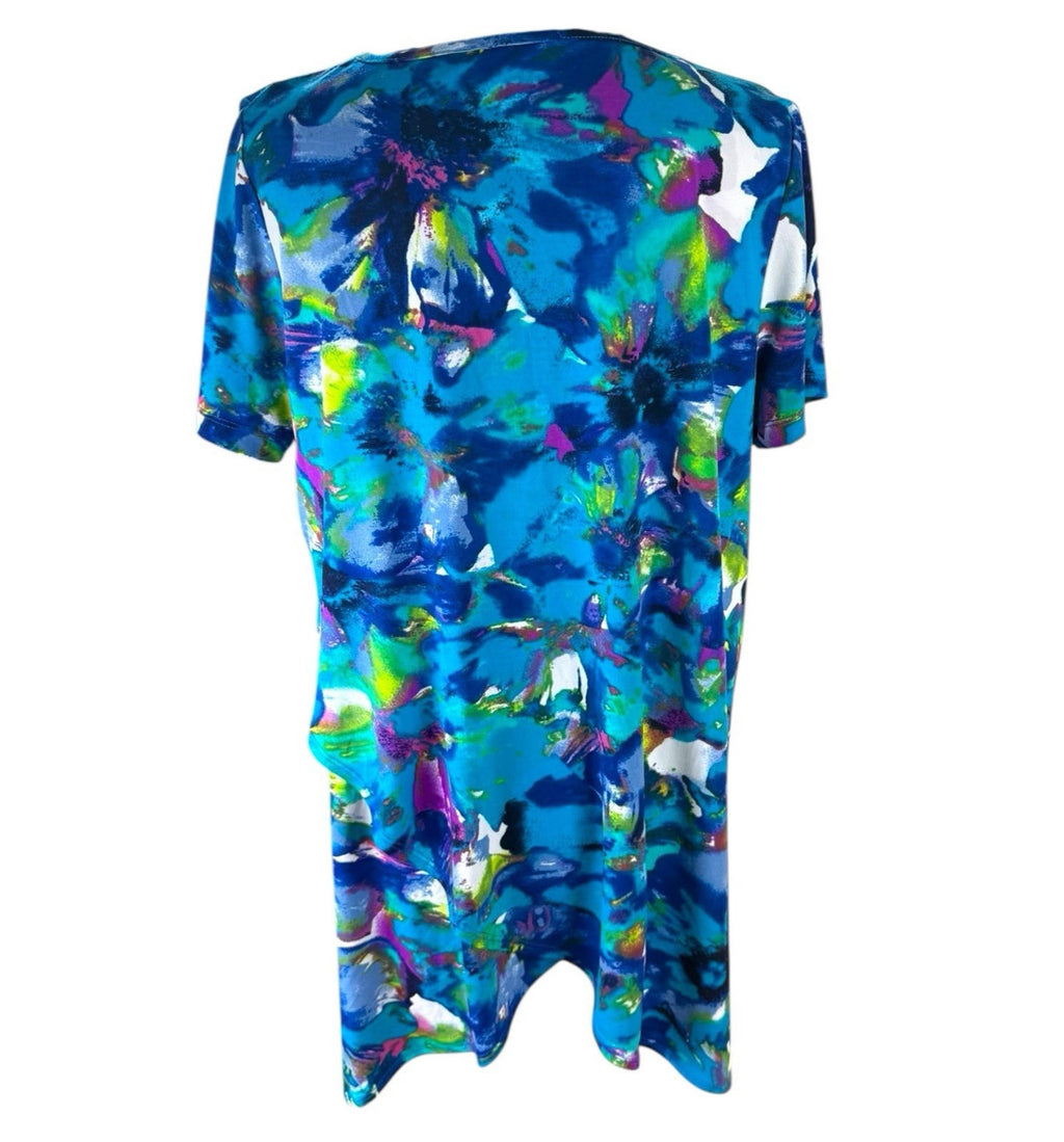 Blue Smock T-Shirt Top Blouse Women’s UK Size L Large