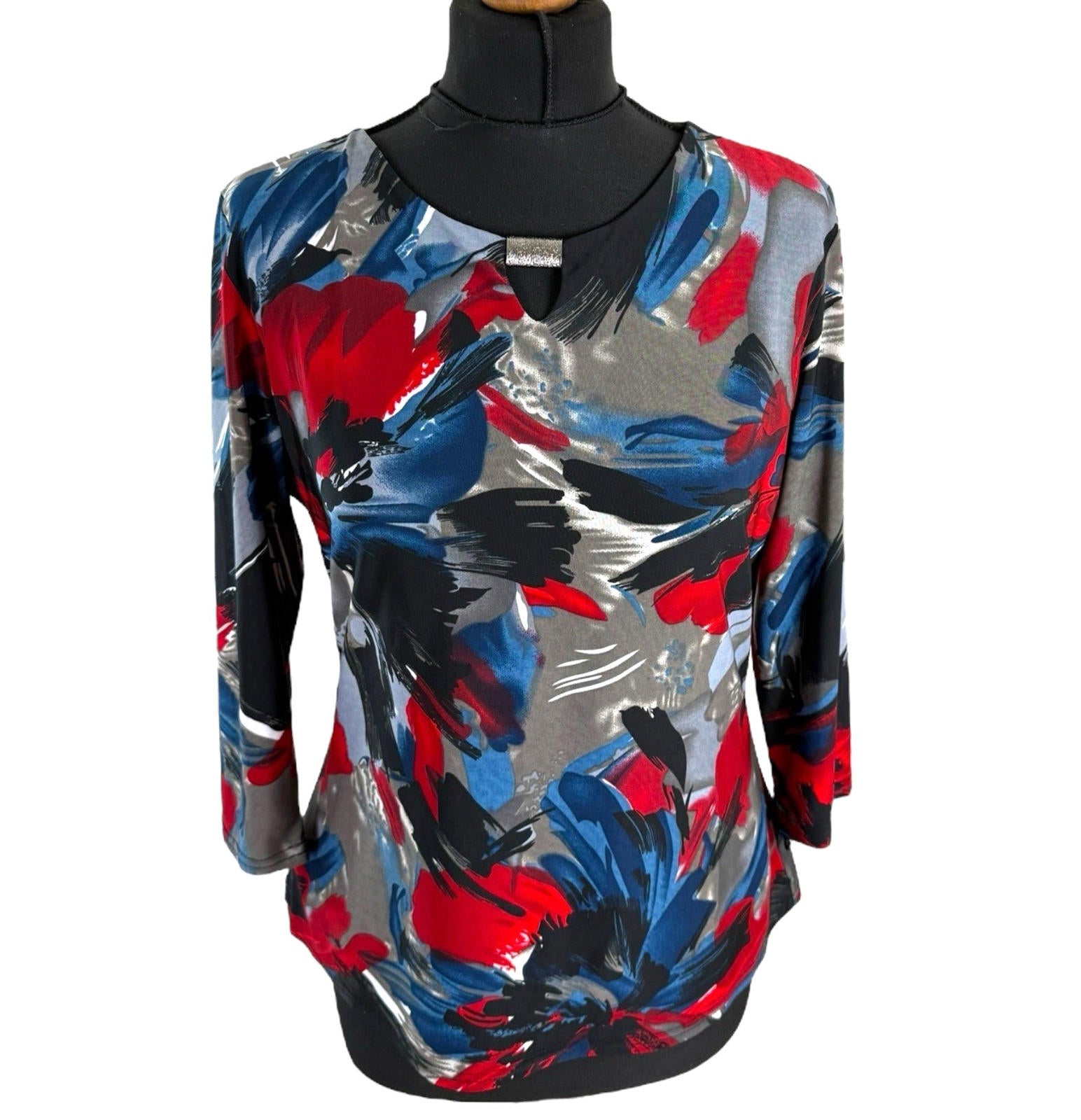 Bassini Multicolour Top Layered  Blouse 3/4 Sleeve Women’s UK Size 12