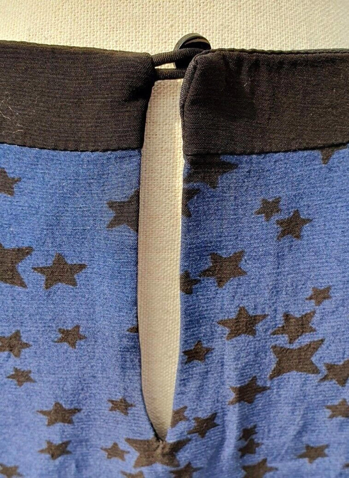 Jack Wills Dark Blue & Star Mini Dress Women's UK Size 12 Side Zipper Pockets