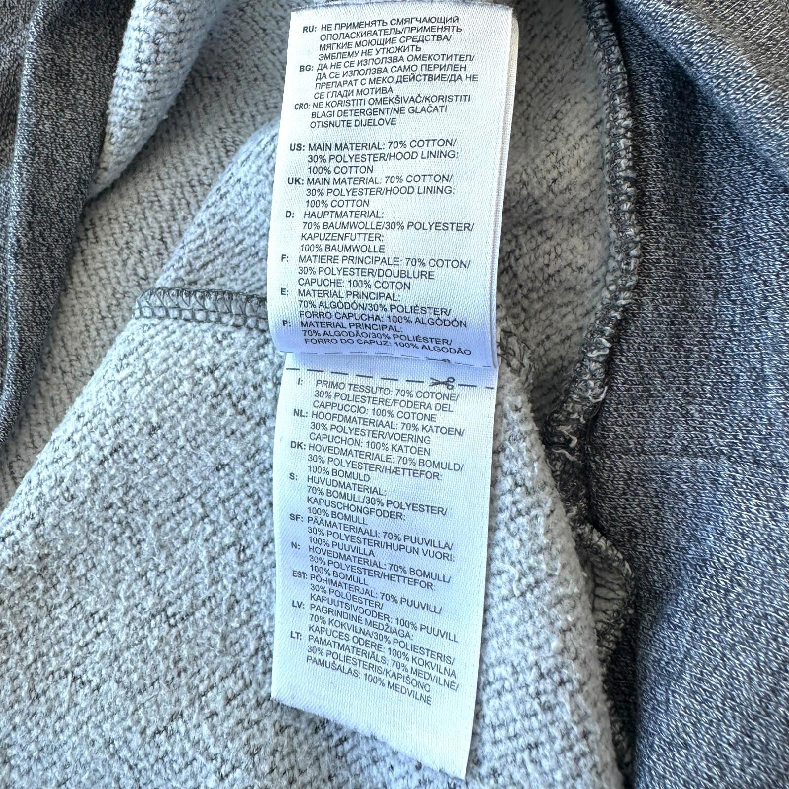 Adidas Neo Hoodie Men's UK Size XL Grey Graphic Print Light Casual Sports Jersey