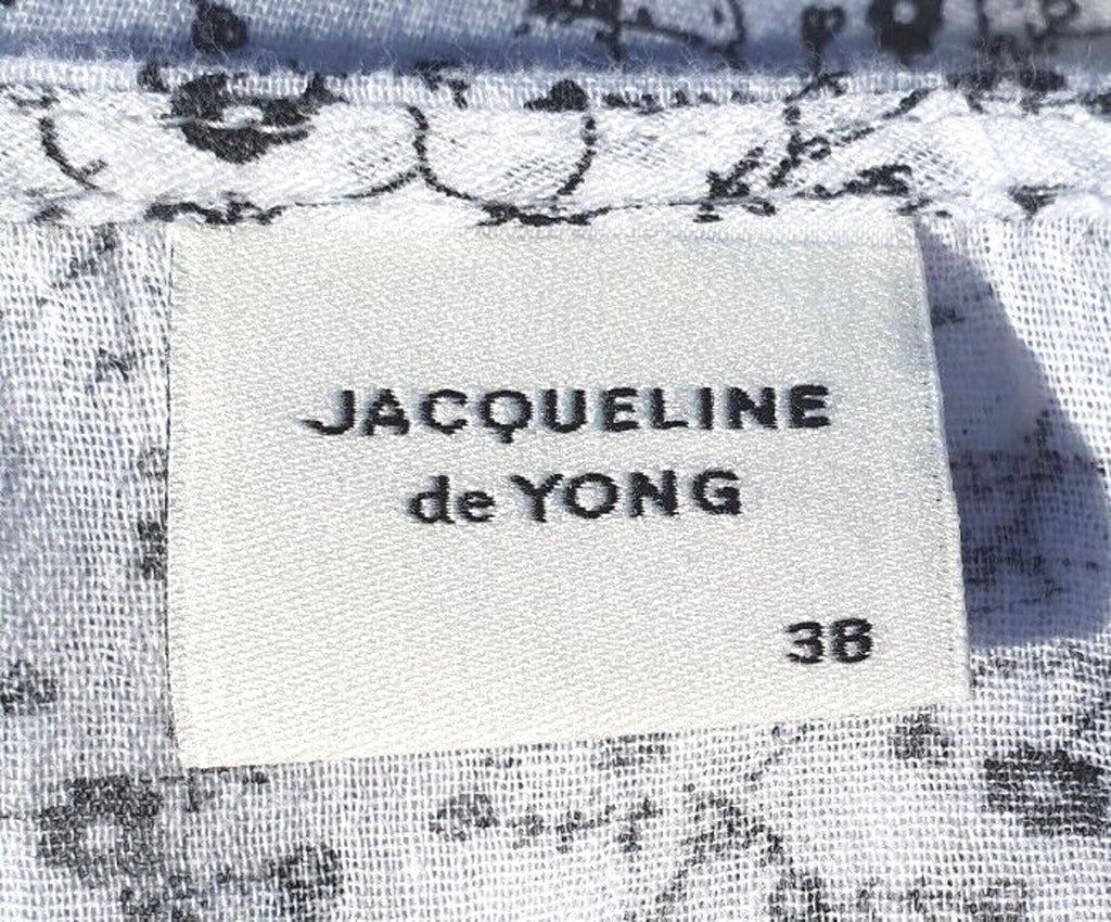Jacqueline de Yong Off White Floral Crochet Trim Blouse Women's UK Size 10