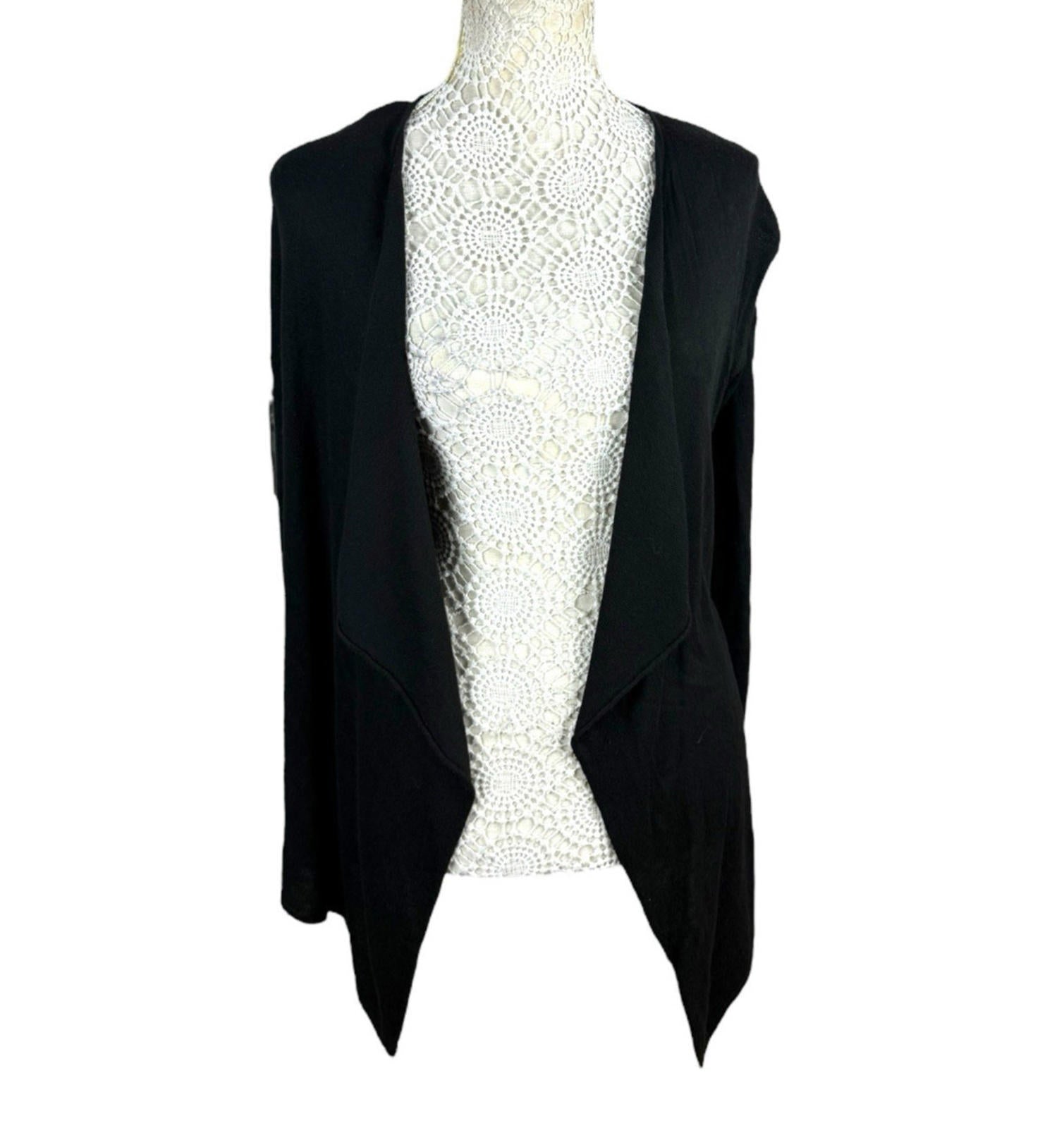 H&M Black Thin Cardigan Open Front Women’s UK Size XS