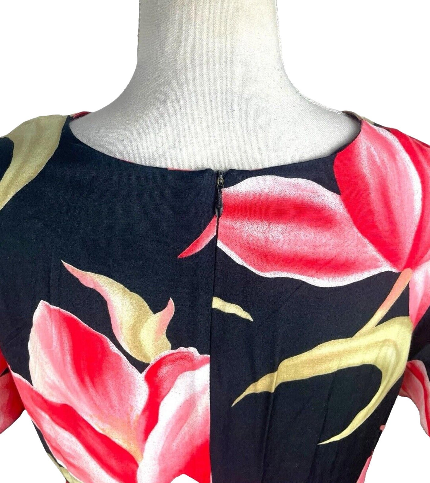 Richard’s Maxi Dress Black & Pink Floral Women’s UK Size S (8-10)