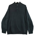 Ralph Lauren Chaps 1/4 Zip Ribbed Black Jumper Men's Size XL 100% Cotton