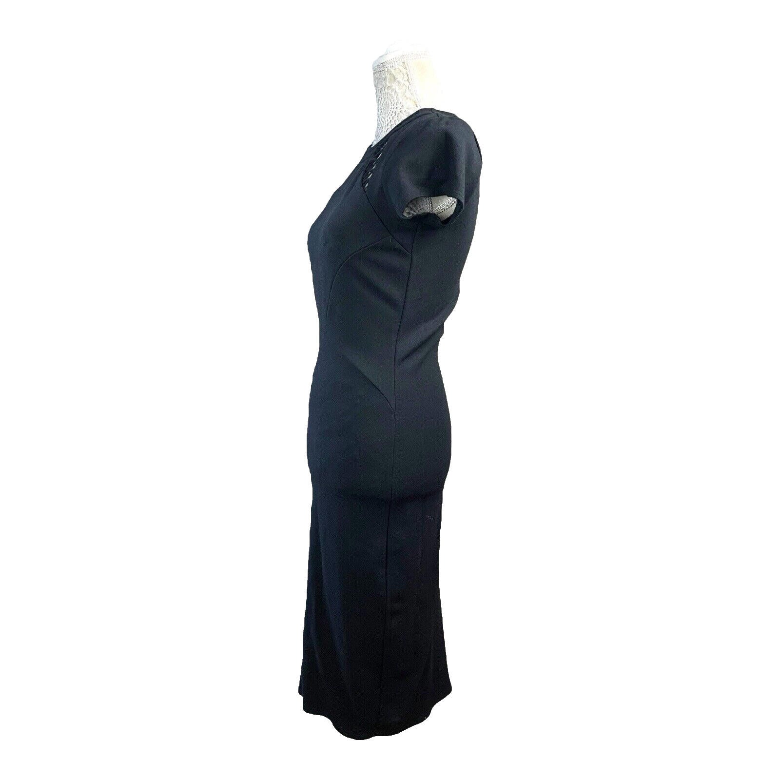 River Island Black Midaxi Dress Bodycon Women’s UK Size 12